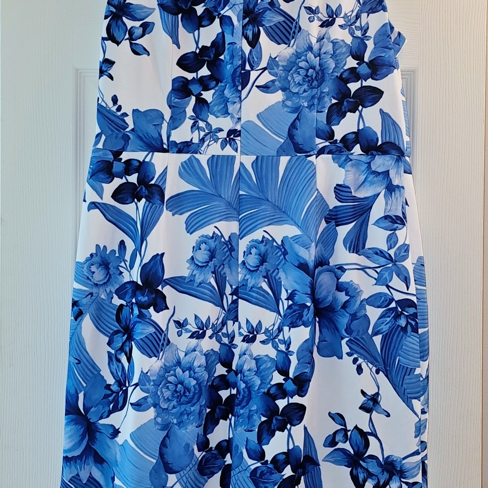 London Times petite Short Printed Floral Knee Length Cocktail Dress Size 16P NWT - Picture 6 of 10